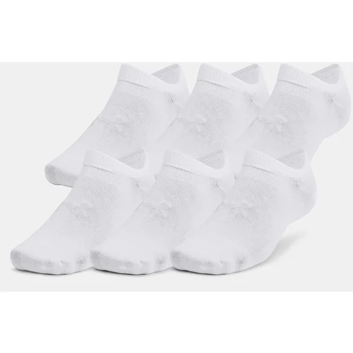 Under Armour Socks UA Essential No Show 6pk-WHT - unisex