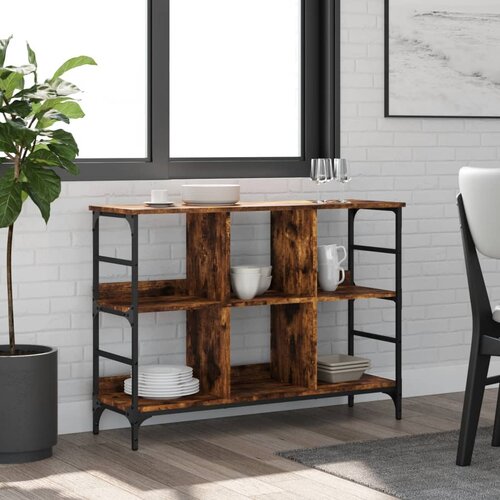  The Living Store Komoda dimljeni hrast 102x32x73,5 cm inženirski les - Komoda, (21448307) Slike
