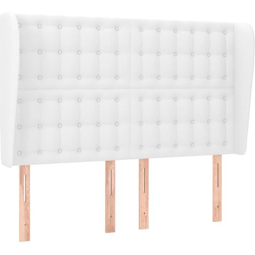 Maison Chic vzglavna omarica - nočna omarica - posteljna omarica z ušesi belo 147x23x118/128 cm umetno usnje, (21708462) Cene