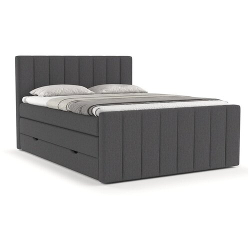 Maison de R&amp;ecirc;ve Sivi boxspring krevet s prostorom za odlaganje 180x200 cm Ruby &amp;ndash; Slike