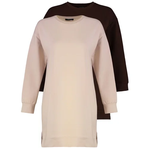 Trendyol Sweatshirt - Brown - Regular fit