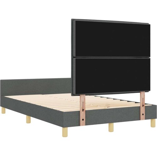  Krevet u tamno sivoj boji 160x200 cm Tkanina Slike