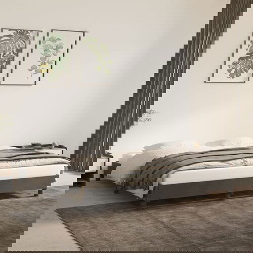 VidaXL okvir za krevet tamnosivi 160x200 cm bar&amp;scaron;unasti Slike