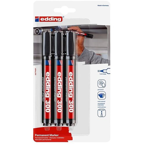 Edding Permanentni marker E-300 3/1 (Debelina črte: 1,5 mm - 3 mm, Črna) Cene