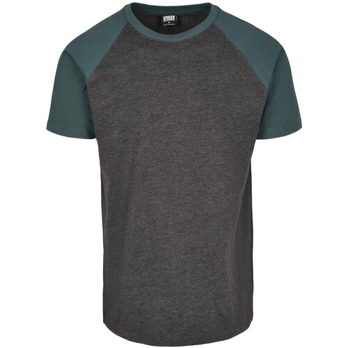 Urban Classics Raglan Contrast Tee charcoal green/bottlegreen Slike