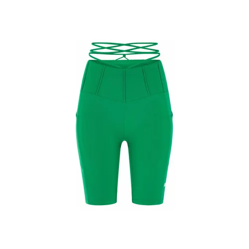 Guess Športne kratke hlače Brigit V3GD02 MC04Z Zelena Super Skinny Fit