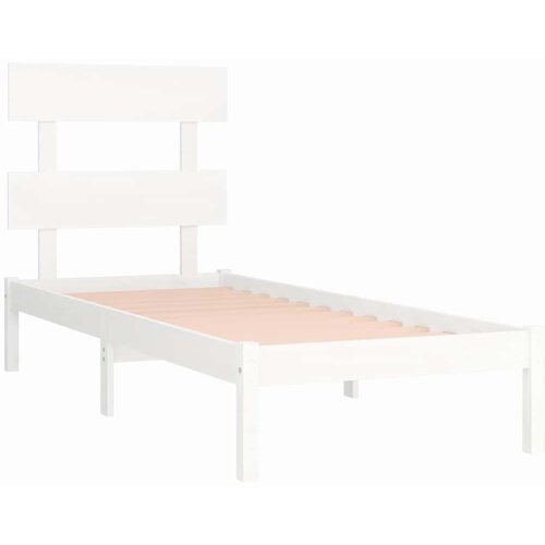  Okvir za krevet bijeli od masivnog drva 90 x 190 cm mali Slike