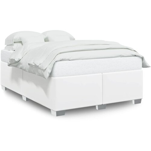 VidaXL Okvir za krevet bijela 140x190 cm od umjetne kože Slike