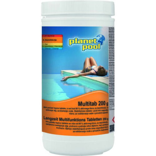 PLANET POOL Klorove tablete z algicidom in flokulantom Planet Pool Multitab (za dezinfekcijo, zatiranje alg, bistrenje bazenske vode, 1 kg/200 g) Cene