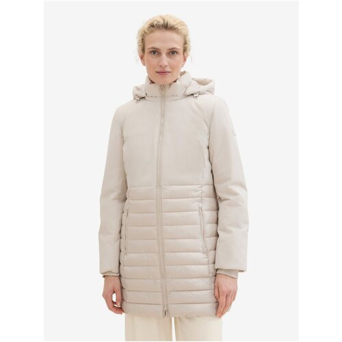 Tom Tailor Cream women's quilted coat - Women's Cene