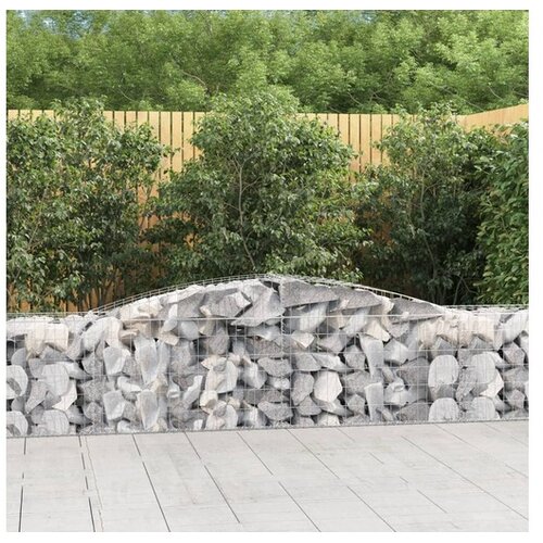  Lučne gabionske ko&scaron;are 3 kom 400x50x60/80 cm pocinčano željezo Cijene