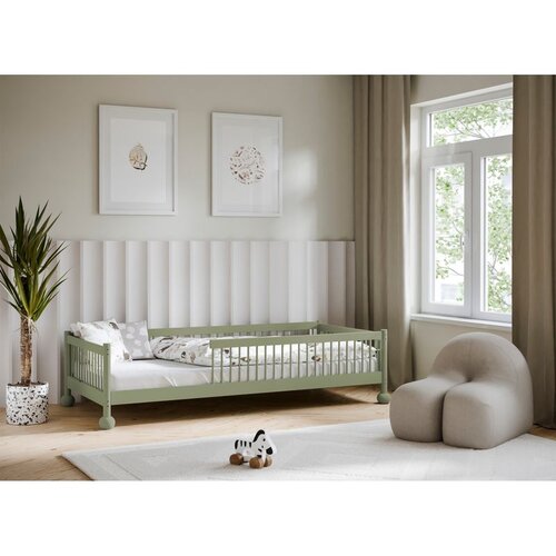  Drveni dječji krevet Star - olive - 180x80 cm - Madrac PE pjena 8 cm-spužvasti madrac Cene