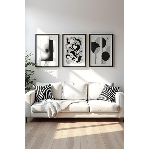 WALLXPERT Uramljena slika Huhu425, 50x35 cm , 3 dijela Cijene