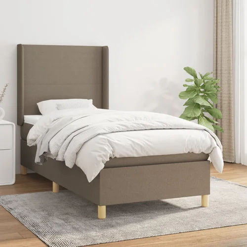 The Living Store Box spring postelja z vzmetnico taupe 80x200 cm blago - Box Spring Postelja, (21512795)