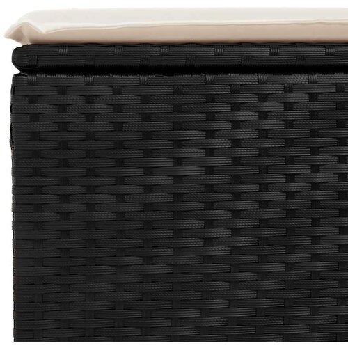 VidaXL 2-dijelni set vrtnih sofa s jastucima crni od poliratana bagrem Slike
