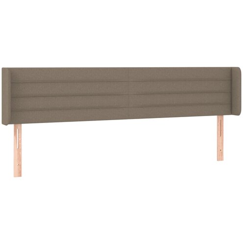  LED uzglavlje smeđesivo 183x16x78/88 cm od tkanine Slike