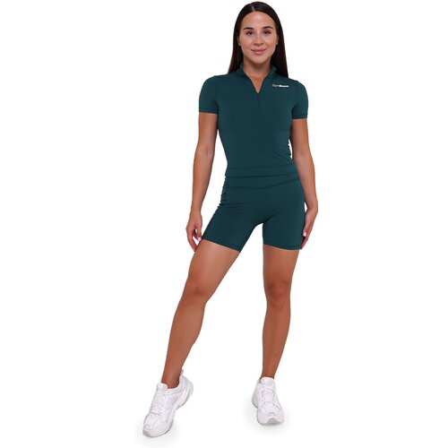 GymBeam Ženska majica Ignite Cropped Dark Green Slike