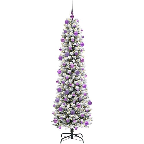  Umjetno božićno drvce Bijela 210 cm PVC i Metal i Plastika Slike