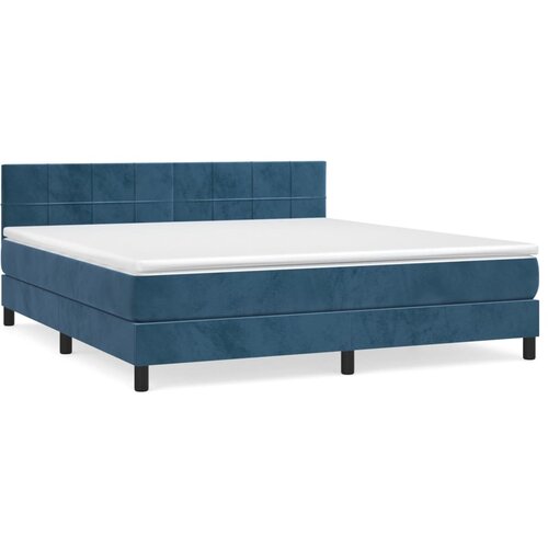 Maison Chic Box spring postelja - Vzmetna postelja z vzmetnico temno modra 180x200 cm žamet SL9727, (21901921) Cene