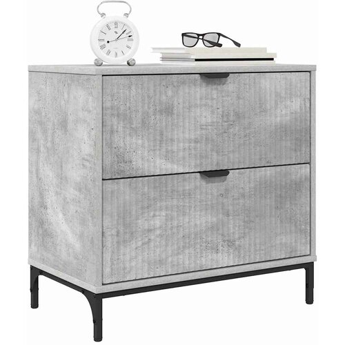  Noćni ormarić Beton siva 63.5 x 36 x 61 cm Konstruirano drvo Slike