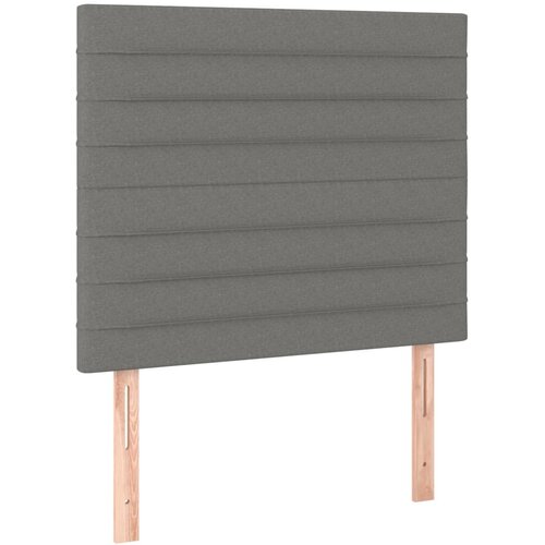 Maison Chic Posteljno vzglavje - Vzglavna omarica 2 kosa temno sivo 80x5x78/88 cm blago, (22077639) Cene