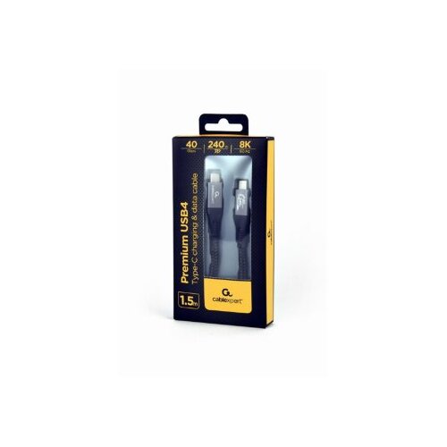 Gembird USB USB4 Gen 3×2 kabl 240W, 40 Gbps Type-C to Type-C Power Delivery (PD) charging & data cable, 1.5 m GEMBIRD CCBP-USB4-CMCM240-1.5M Cene