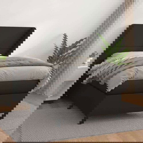  S oprugama i madracem crni 80 x 200 cm od umjetne kože Slike