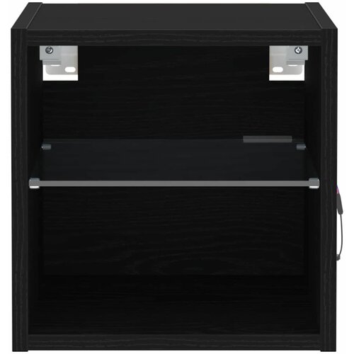  LED zidni noćni ormarić Zidne 2 pcs Crna 30 x 28,5 x 30 cm Slike