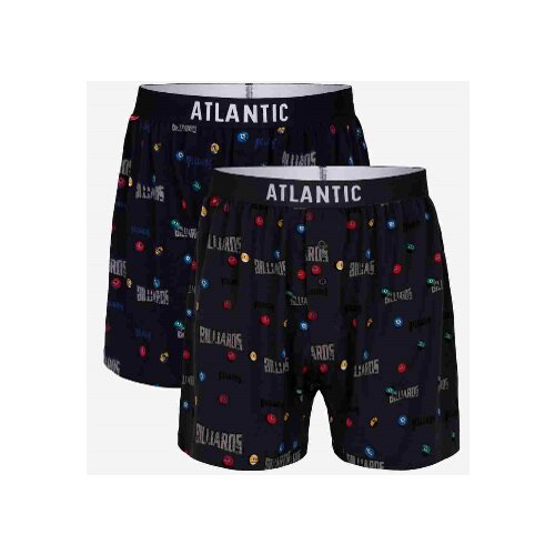 Atlantic Men's Loose Boxers 2Pack - dark blue/dark gray Slike