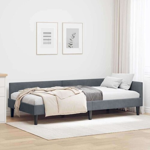 vidaXL Krevetni okvir sa kutnim dizajnom Tamno siva 80 x 200 cm Cene