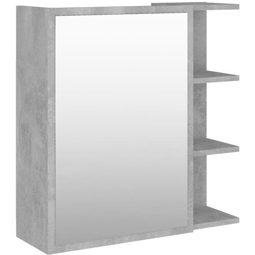 Maison Chic Kopalniška omarica - Kopalniški kabinet z ogledalom betonsko siva 62,5x20,5x64 cm, (21794865) Cene
