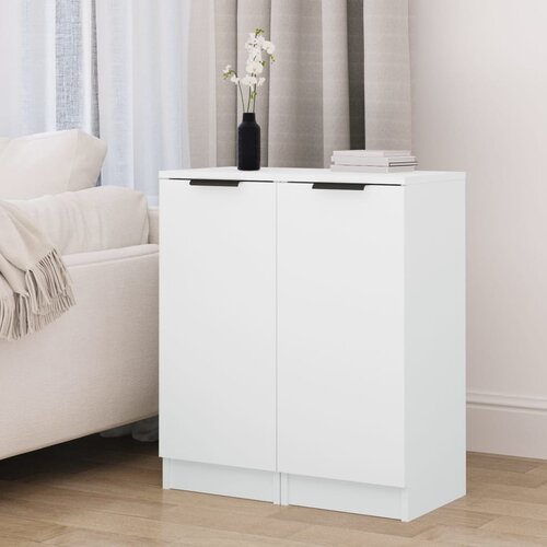 VidaXL Komode bijele 2 kom 30 x 30 x 70 cm od konstruiranog drva Slike