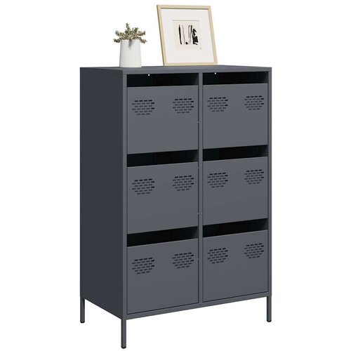 vidaXL Visoka omara antracit 68x39x101,5 cm jeklo Cene