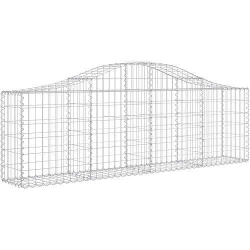  Gabionska ko&amp;scaron;ara s lukom 200 x 30 x 60/80 cm pocinčano željezo Slike