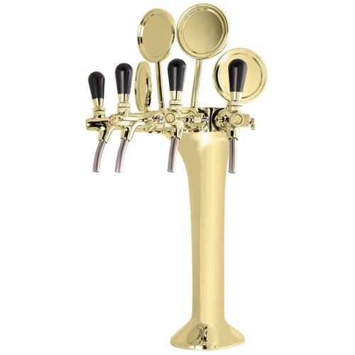 ich-zapfe Zlata Schanks&auml;ule 4-leitig Bierzapfs&auml;ule za bare z Begleitk&uuml;hlung in dodatki, (5000216587) Cene