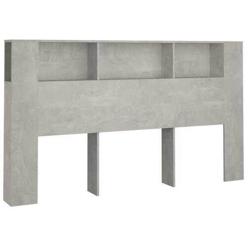Maison Chic vzglavna omarica - nočna omarica - posteljna omarica betonsko siva 180x18,5x104,5 cm, (21705675) Slike