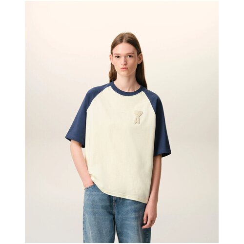 Ami Paris Majice &amp;amp; Polo majice T-SHIRT UTS379.726 CREAM Bež Slike