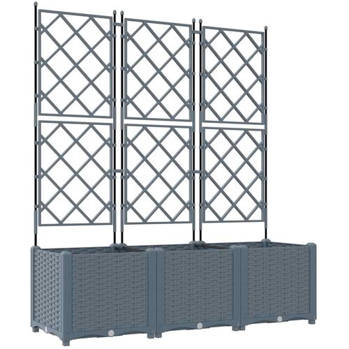  Vrtna saksija 3 pcs Svijetlo siva 120 x 40 x 143 cm Plastika Slike