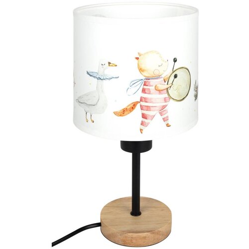 Brilagi Stona lampa BOBO WOOD 1xE27/25W/230V hrast/crna/bela/sa životinjskim motivima Slike