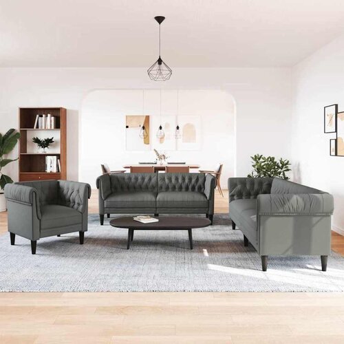  Kauč za dnevni boravak 3 pcs Tamno siva 201,5 x 74,5 x 74,5 cm Cijene
