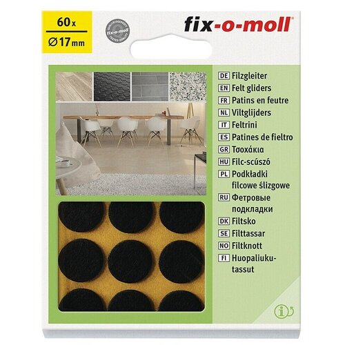 Fix-o-moll podložna pločica od filca (promjer: 17 mm, lijepljenje, 60 kom., smeđe boje) Cijene