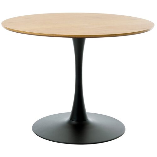 Unique Furniture Okrogla jedilna miza z mizno ploščo v hrastovem dekorju ø 100 cm Cesura – Cene