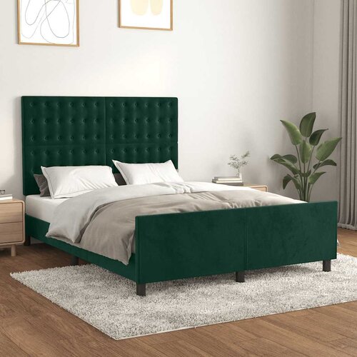  Okvir za krevet bez madraca tamnozeleni 140x190 cm bar&scaron;unasti Cijene