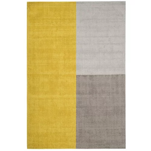 Asiatic Carpets žuto-sivi tepih Blox, 160 x 230 cm