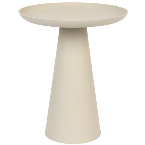 White Label Bež aluminijasta kavna mizica Ringar, ø 34,5 cm Cene