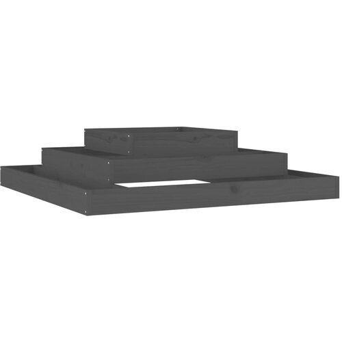 Maison Chic Visoka greda - Greda - Cvetlični Lonec siva 110x110x27 cm trdna borovina, (21789857) Cene