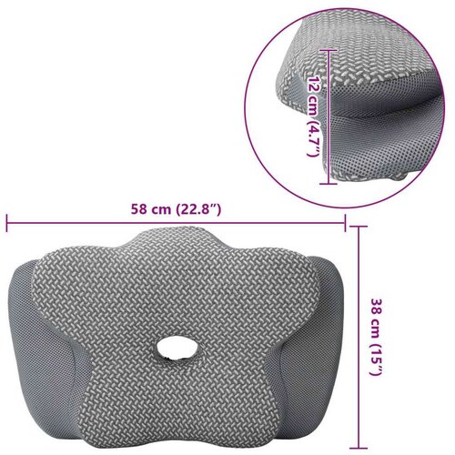  Jastuk s jastukom Siva 60 x 37 x 13 cm Poliester Slike