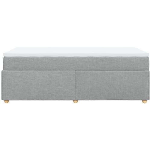 VidaXL Okvir kreveta s oprugama i madrac svjetlosivi 80x200cm tkanina Slike
