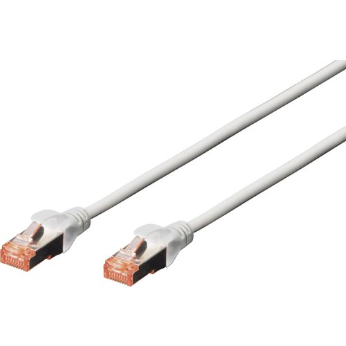 Digitus DK-1644-100 RJ45 omrežni kabel CAT 6 S/FTP 10.00 m siva brez halogena, zviti pari, z za&scaron;čitnim zapornim zatičem, ognjevaren 1 kos, (20414905) Cene
