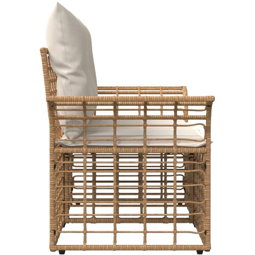  Vanjski loveseat 2 kom. 2-sjedalo Prirodna i krema bijela Slike